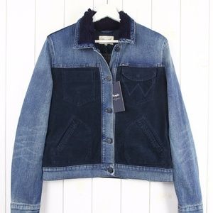 WRANGLER WOMEN SHERPA DENIM CORD JACKET